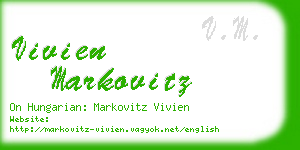 vivien markovitz business card